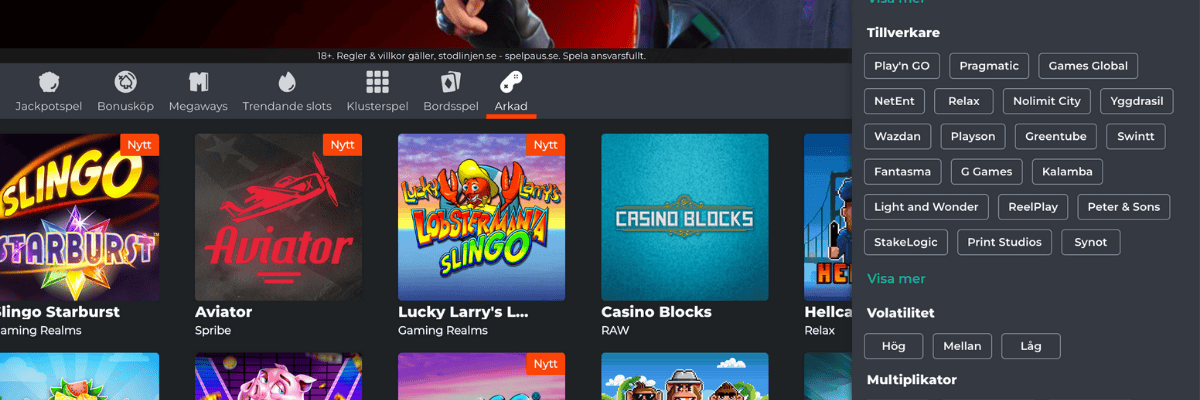 ninja casino se