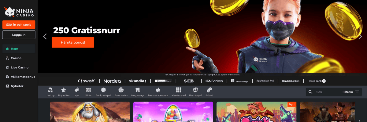 ninja casino se