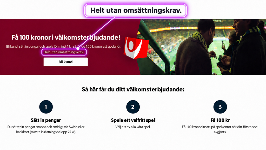 Insättningsbonus utan omsättningskrav