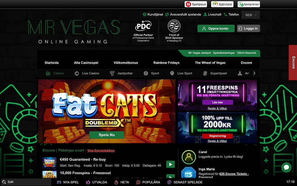 MrVegas casino hemsida